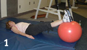 Swiss Ball Leg Curl step 1