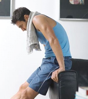 man after a workout