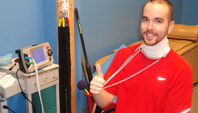 Paul Connolly recovering from a recent joint sprain in my cervical spine