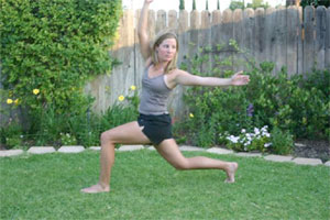 Split squat rotational reach