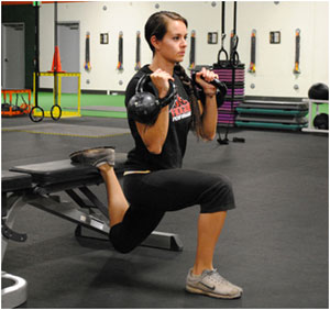 lunge with weights