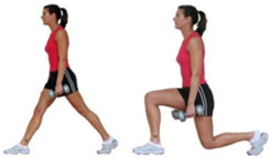 photo of a woman performing the split squat