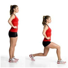 photo of woman doing a lunge